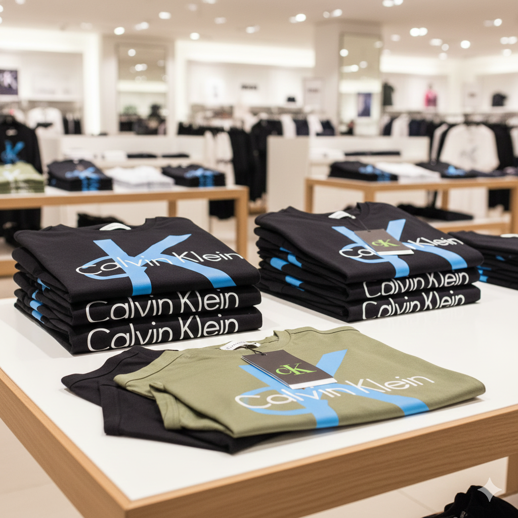 Playera Calvin Klein Logo "CK" en Bloques de Color - Estilo Urbano y Moderno