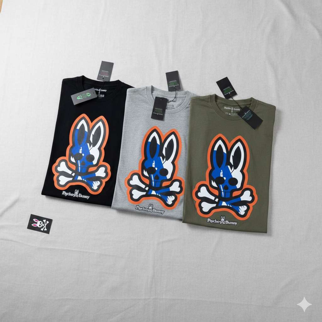 Playera Psycho Bunny Logotipo Bicolor Distintivo - Audacia y Modernidad para tu Estilo